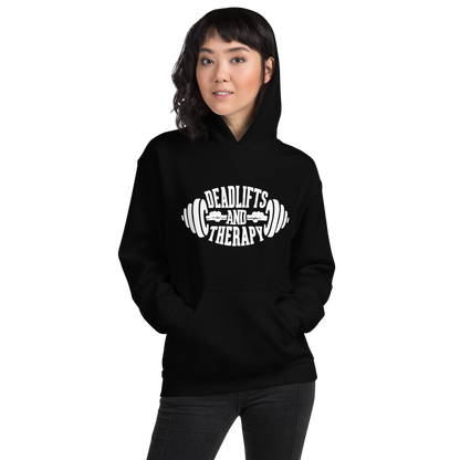 Deadlifts and Therapy Unisex Hoodie