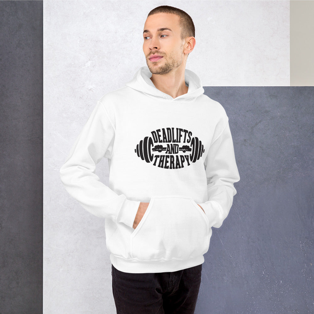 Deadlifts and Therapy Unisex Hoodie